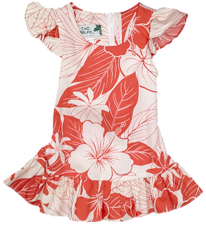 Little Girls Aloha Dress (Lanai Coral)