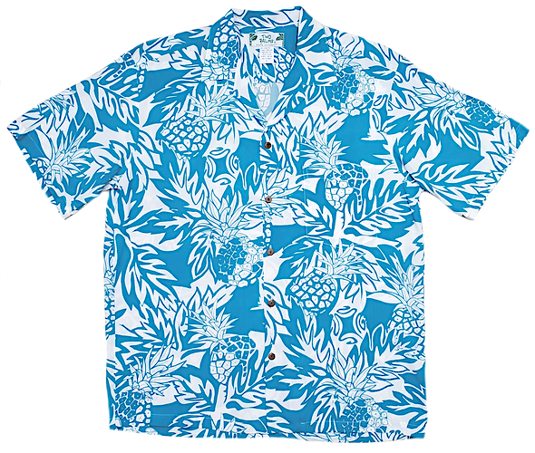 Aloha Shirt (Wild Pineapple Aqua)