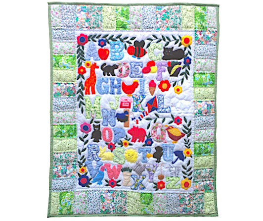Baby Blanket – Patched ABC (Green)
