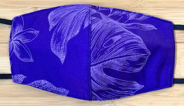 Purple Monsterra Face Mask (Reversible)