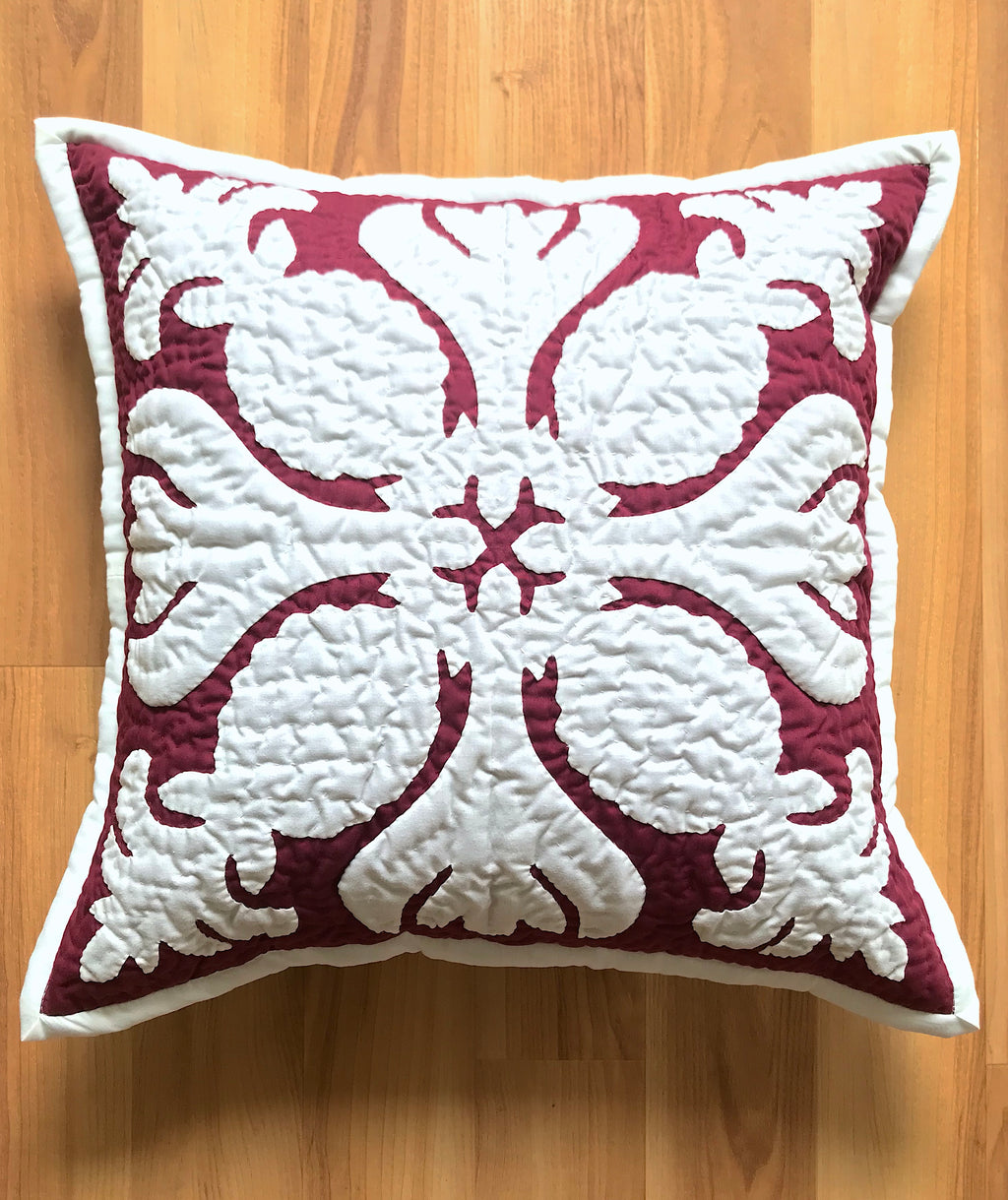 Pillow Cover (Maroon Pineapple)