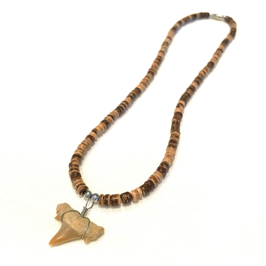 Shark Tooth Coconut Shell Necklace